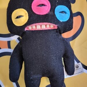 Fuggler Laboratory Misfits Plush Black Alien With 3 Eyes Monster